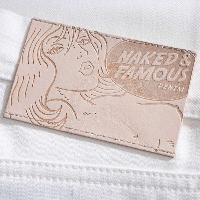 Naked and Famous Denim True Guy The Iceberg Selvedge - White