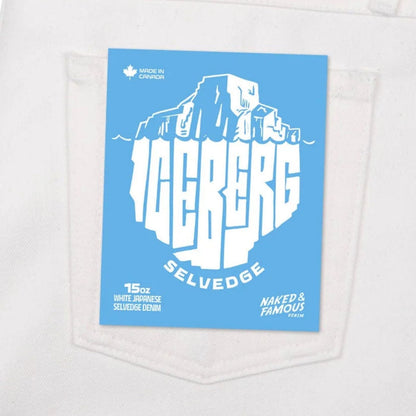 Naked and Famous Denim True Guy The Iceberg Selvedge - White