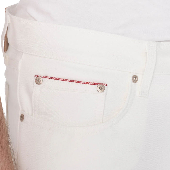 Naked and Famous Denim True Guy The Iceberg Selvedge - White