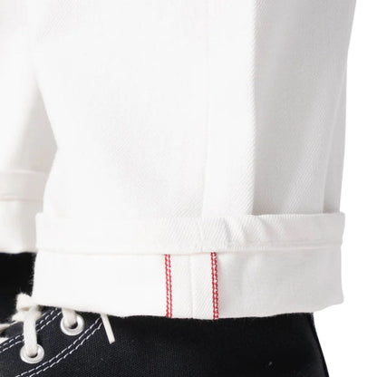 Naked and Famous Denim True Guy The Iceberg Selvedge - White