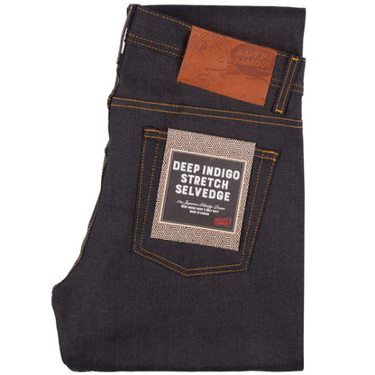 Naked and Famous Denim Weird Guy Deep Indigo Stretch Selvedge - Indigo