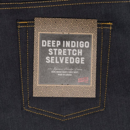 Naked and Famous Denim Weird Guy Deep Indigo Stretch Selvedge - Indigo