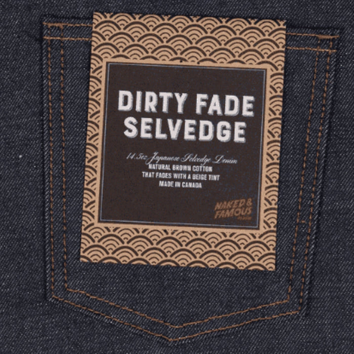 Naked and Famous Denim Weird Guy Dirty Fade Denim Jeans - Indigo