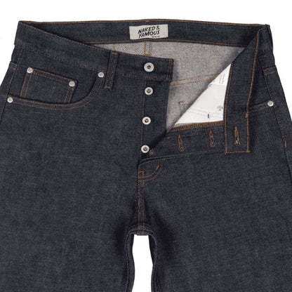 Naked and Famous Denim Weird Guy Dirty Fade Denim Jeans - Indigo