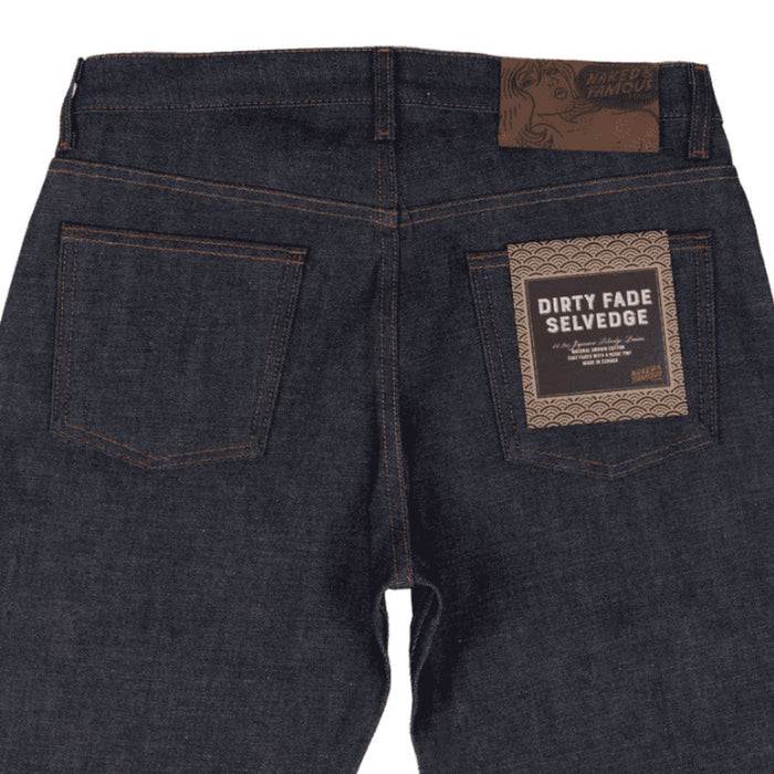 Naked and Famous Denim Weird Guy Dirty Fade Denim Jeans - Indigo