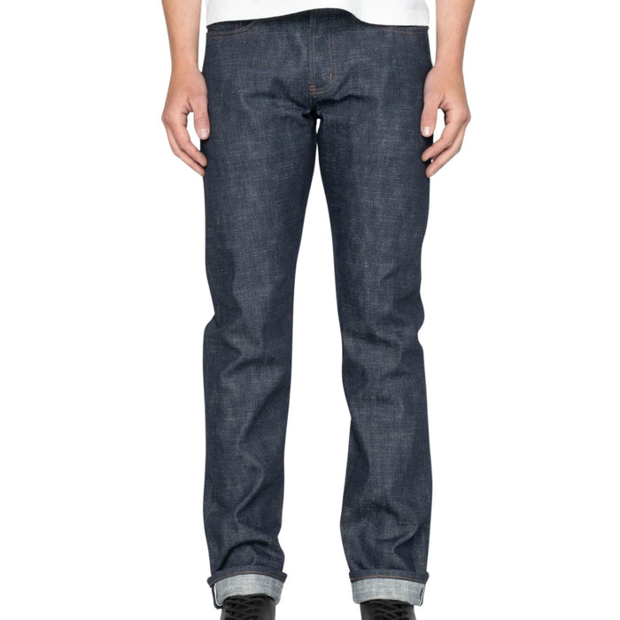 Naked and Famous Denim Weird Guy Greencast Stretch Selvedge - Indigo