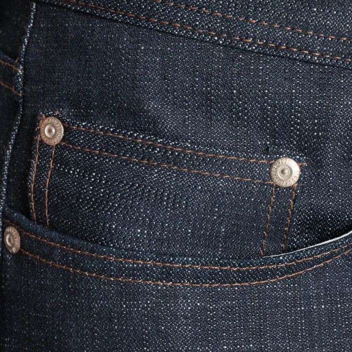 Naked and Famous Denim Weird Guy Greencast Stretch Selvedge - Indigo