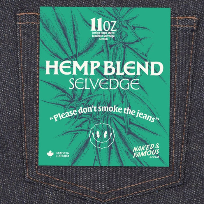 Naked and Famous Denim Weird Guy Hemp Blend Selvedge - Indigo