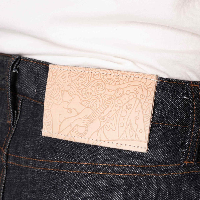 Naked and Famous Denim Weird Guy Love & Peace Selvedge Jeans - Indigo