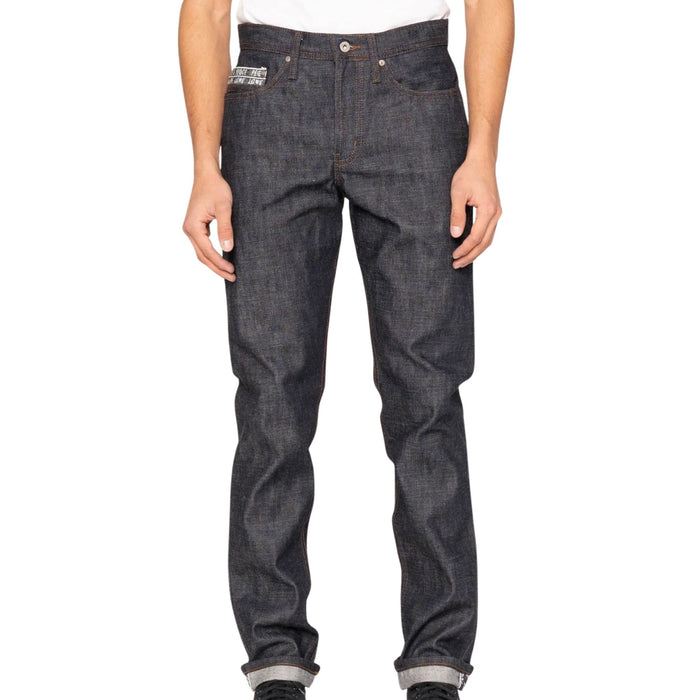 Naked and Famous Denim Weird Guy Love & Peace Selvedge Jeans - Indigo