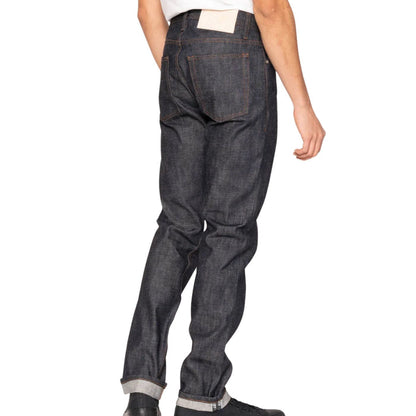Naked and Famous Denim Weird Guy Love & Peace Selvedge Jeans - Indigo