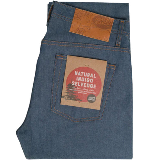 Naked and Famous Denim Weird Guy Natural Indigo Selvedge - Indigo