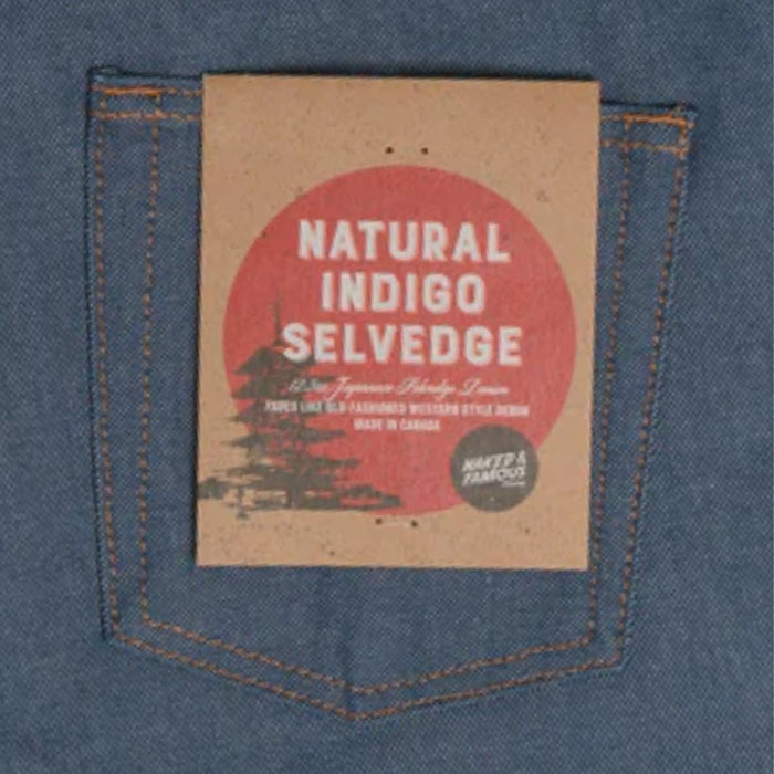 Naked and Famous Denim Weird Guy Natural Indigo Selvedge - Indigo