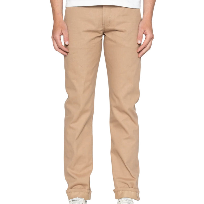 Naked and Famous Denim Weird Guy Selvedge Slack - Beige
