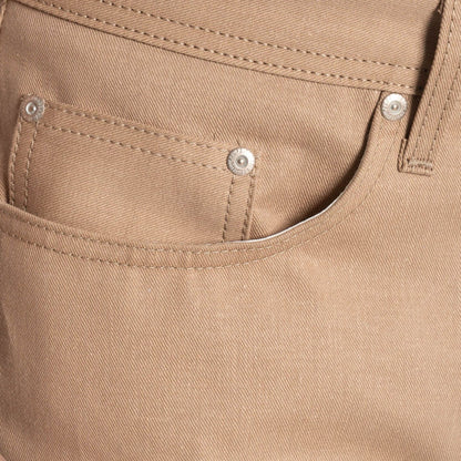 Naked and Famous Denim Weird Guy Selvedge Slack - Beige
