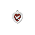Necklace - Rhodium Plated Red Holy Spirit Pendant Box
