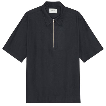 NN07 Bruno Linen Blend Polo - Deep Navy