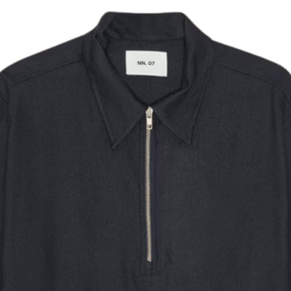 NN07 Bruno Linen Blend Polo - Deep Navy