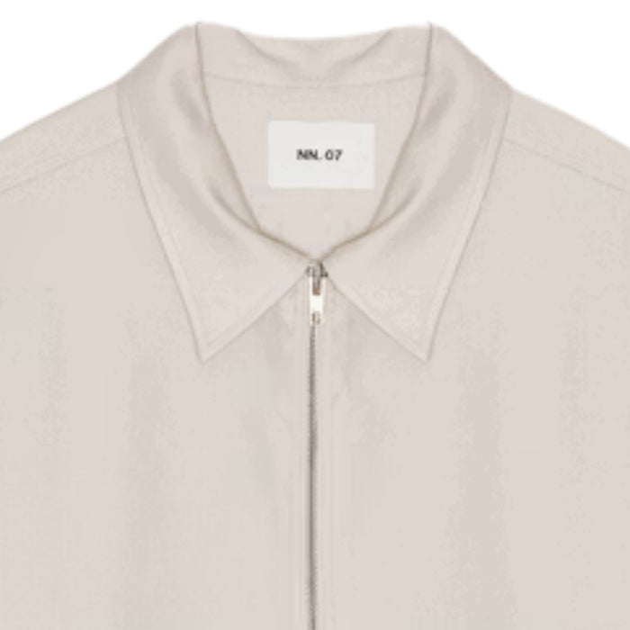 NN07 Bruno Linen Blend Polo - Ivory