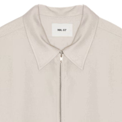 NN07 Bruno Linen Blend Polo - Ivory