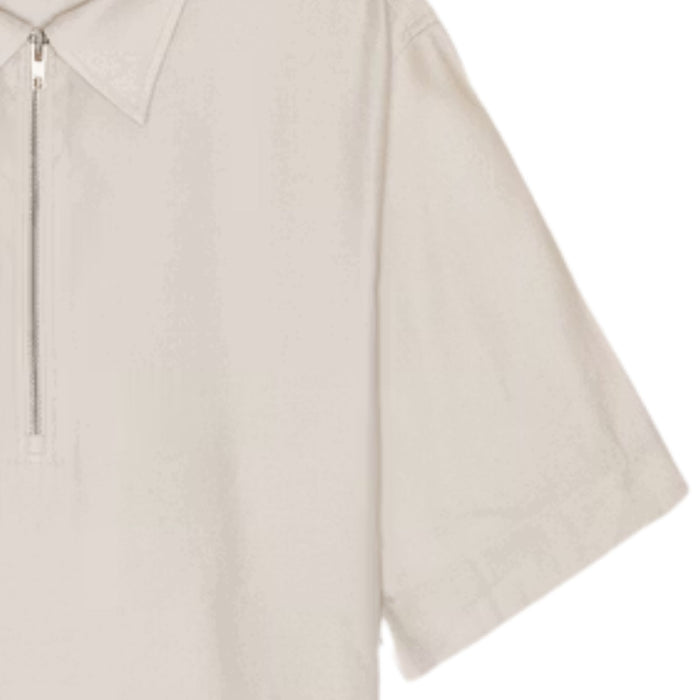 NN07 Bruno Linen Blend Polo - Ivory