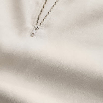 NN07 Bruno Linen Blend Polo - Ivory