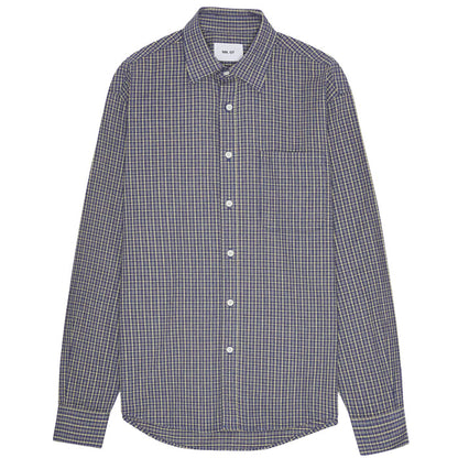 NN07 Deon Shirt - Indigo Check