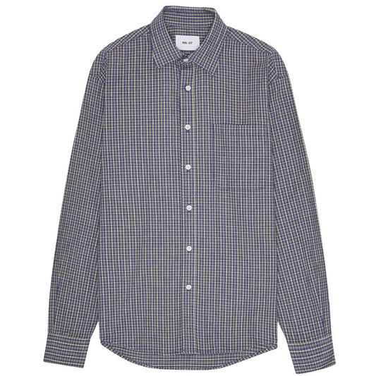 NN07 Deon Shirt - Indigo Check