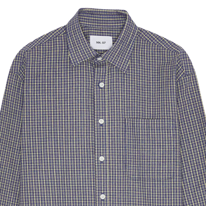 NN07 Deon Shirt - Indigo Check