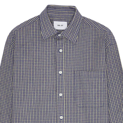 NN07 Deon Shirt - Indigo Check