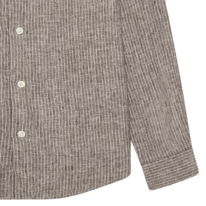 NN07 Enzo Classic Collar Linen Shirt - Clay