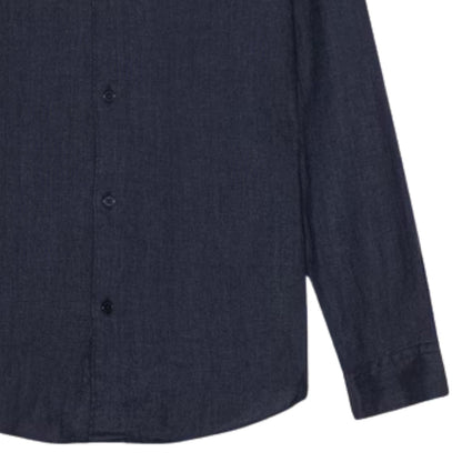 NN07 Enzo Classic Collar Linen Shirt - Navy Blue