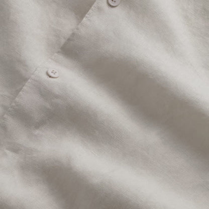 NN07 Enzo Classic Collar Linen Shirt - Oat
