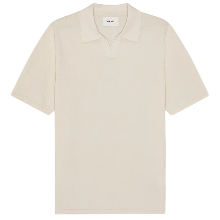 NN07 Paul Textured Stitch Polo - Ivory