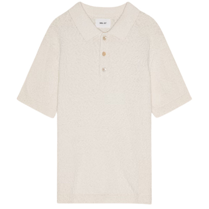NN07 Randy Boucle Yarn Polo - Ecru