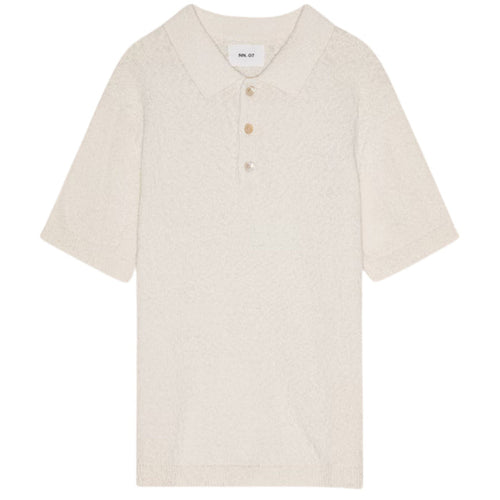 NN07 Randy Boucle Yarn Polo - Ecru