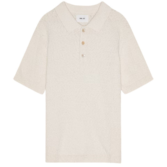 NN07 Randy Boucle Yarn Polo - Ecru