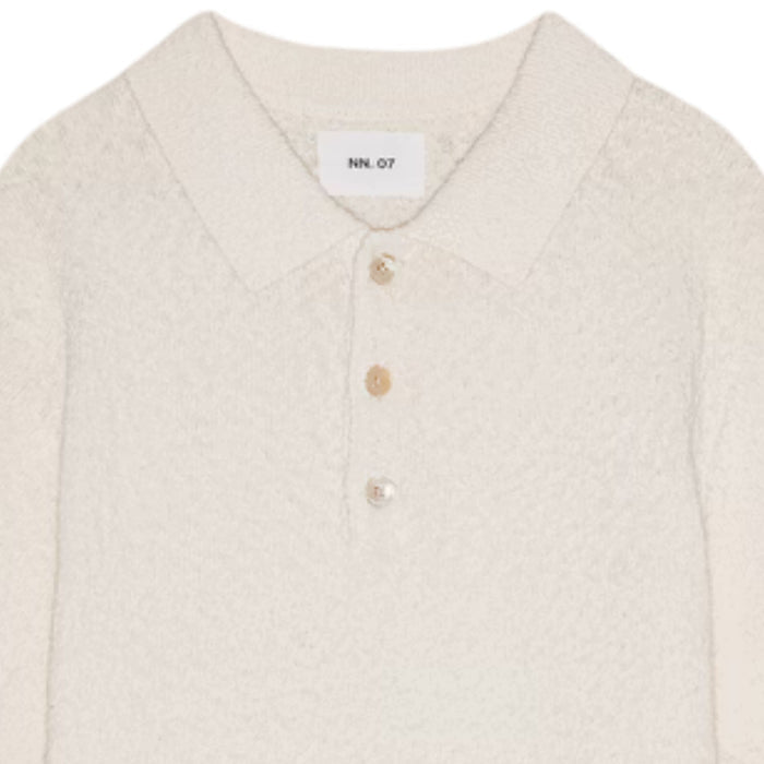 NN07 Randy Boucle Yarn Polo - Ecru