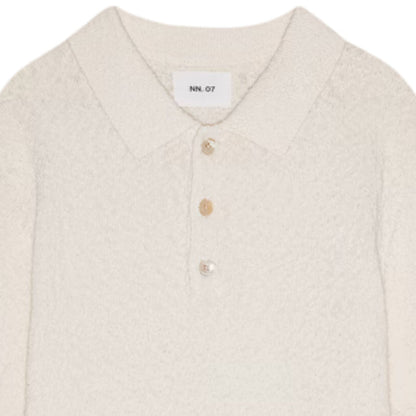 NN07 Randy Boucle Yarn Polo - Ecru