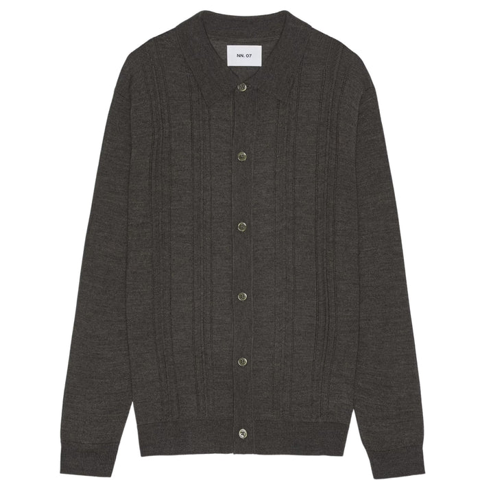 NN07 Thor Long Sleeve Polo Shirt - Demitasse