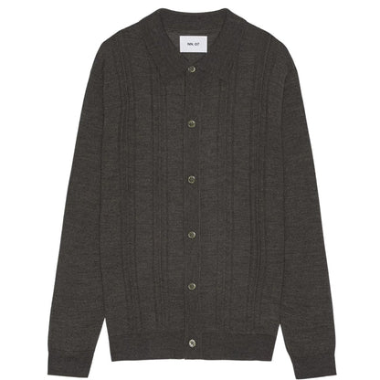 NN07 Thor Long Sleeve Polo Shirt - Demitasse