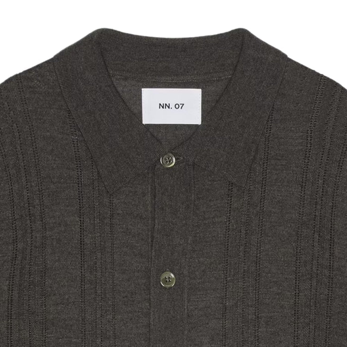 NN07 Thor Long Sleeve Polo Shirt - Demitasse