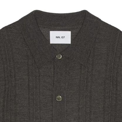 NN07 Thor Long Sleeve Polo Shirt - Demitasse
