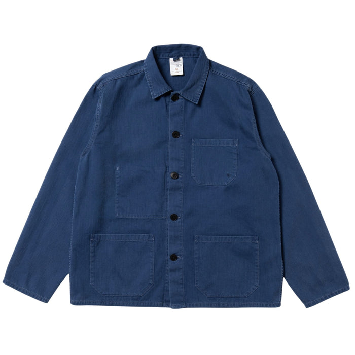 Nudie Jeans Buddy Herringbone Chore Jacket - Blue