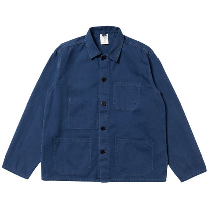 Nudie Jeans Buddy Herringbone Chore Jacket - Blue