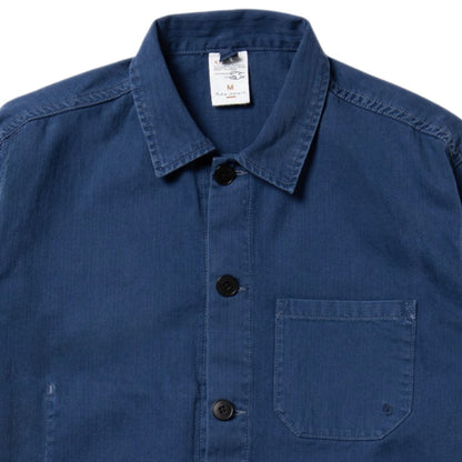 Nudie Jeans Buddy Herringbone Chore Jacket - Blue