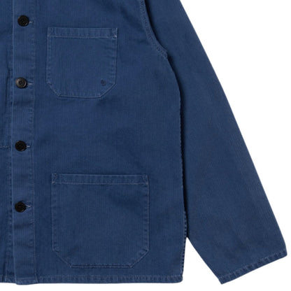 Nudie Jeans Buddy Herringbone Chore Jacket - Blue