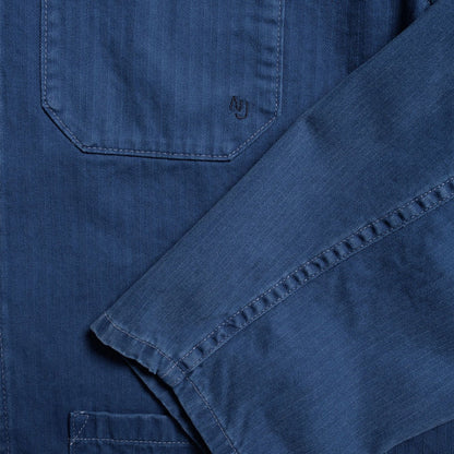 Nudie Jeans Buddy Herringbone Chore Jacket - Blue