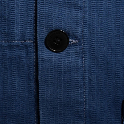 Nudie Jeans Buddy Herringbone Chore Jacket - Blue