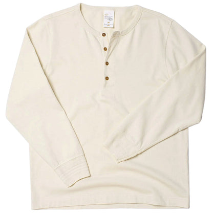 Nudie Jeans Long Sleeve Henley T-Shirt - Ecru
